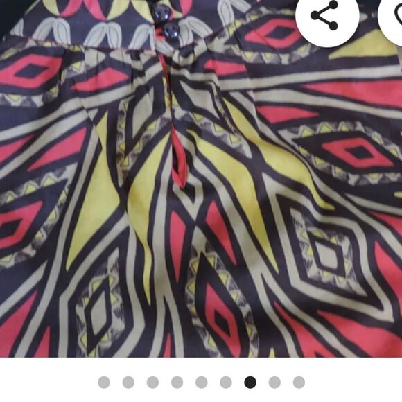 Jones New York Signature Petite Boho Silk /Cotton Blouse Size PL - Picture 3 of 9